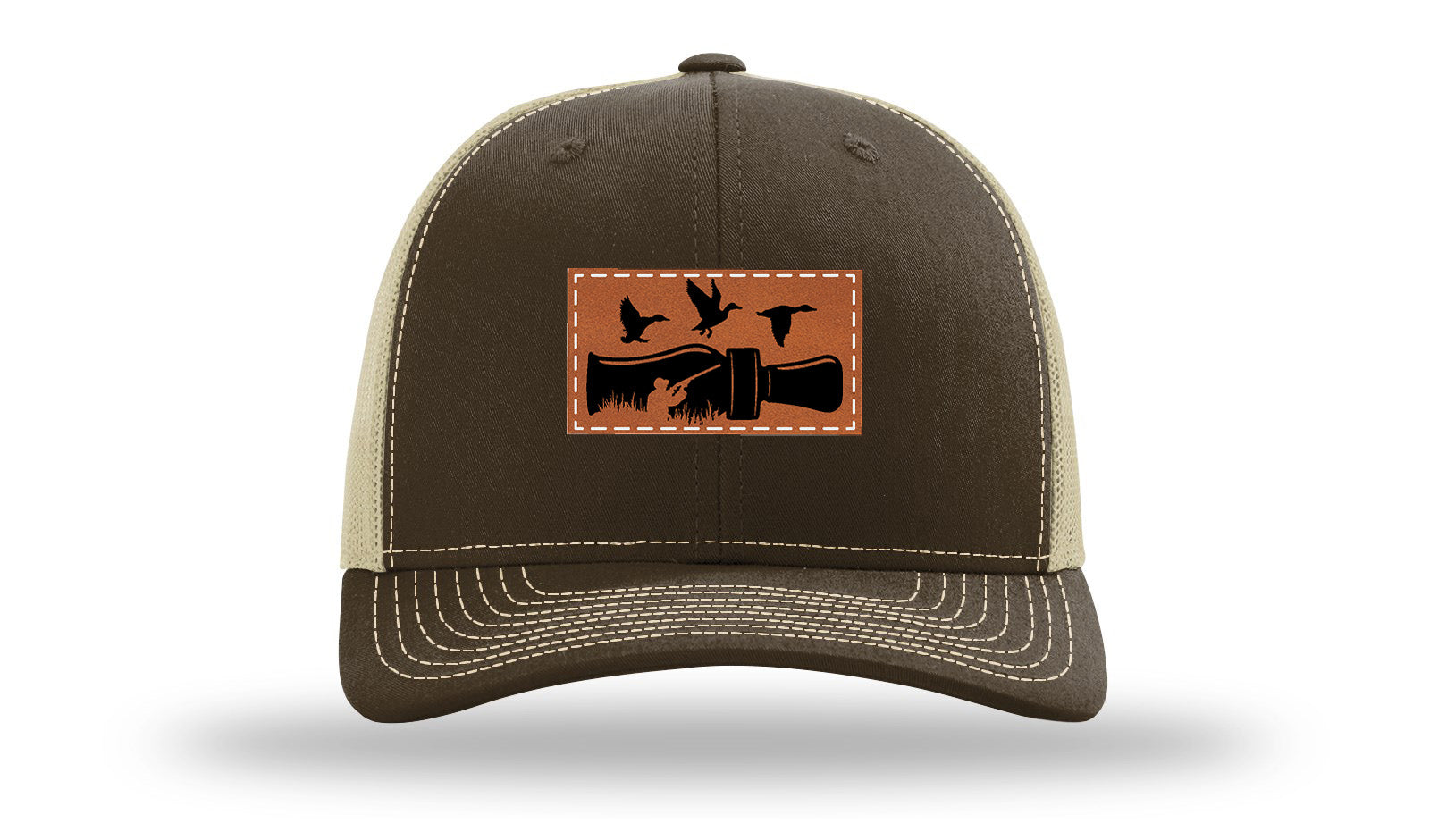 Duck Call Leather Patch Richardson 112 Hat-Brown / Khaki