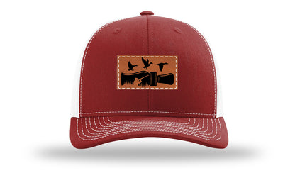 Duck Call Leather Patch Richardson 112 Hat-Cardinal / White