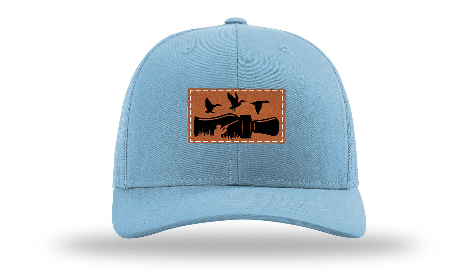 Duck Call Leather Patch Richardson 112 Hat-Columbia Blue