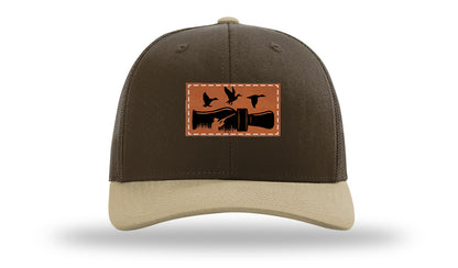 Duck Call Leather Patch Richardson 112 Hat-Brown / Khaki - CMB