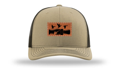 Duck Call Leather Patch Richardson 112 Hat-Khaki / Coffee