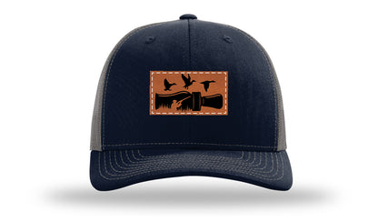 Duck Call Leather Patch Richardson 112 Hat-Navy / Charcoal