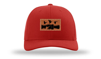 Duck Call Leather Patch Richardson 112 Hat-Red