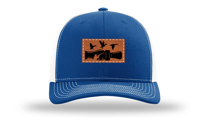 Duck Call Leather Patch Richardson 112 Hat-Royal / White