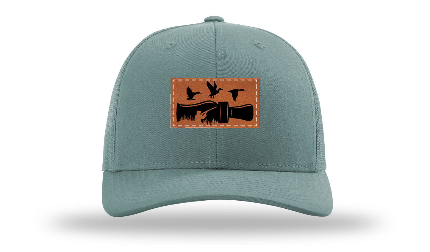 Duck Call Leather Patch Richardson 112 Hat-Smoke Blue