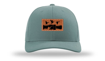Duck Call Leather Patch Richardson 112 Hat-Smoke Blue
