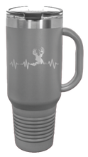 Load image into Gallery viewer, Deer Heartbeat 40oz Handle Mug Laser Engraved
