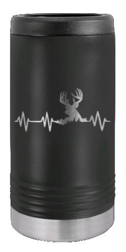 Deer Heartbeat Laser Engraved Slim Can Insulated Koosie