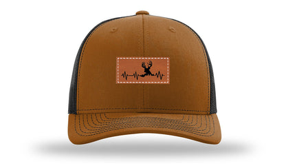 Deer Heartbeat Leather Patch Richardson 112 Hat