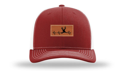 Deer Heartbeat Leather Patch Richardson 112 Hat