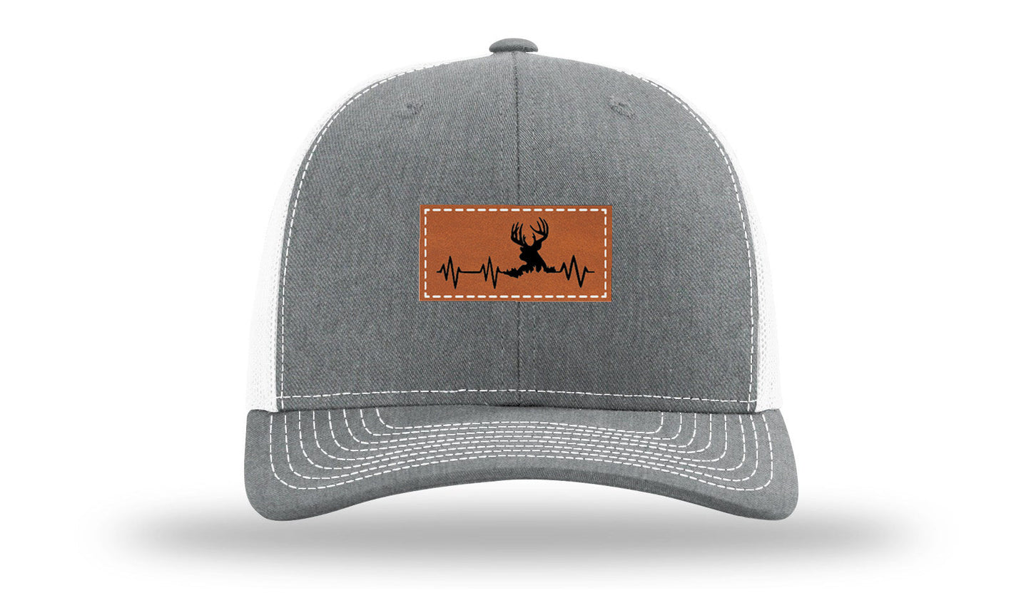 Deer Heartbeat Leather Patch Richardson 112 Hat