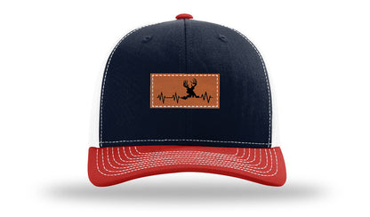 Deer Heartbeat Leather Patch Richardson 112 Hat
