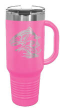 Load image into Gallery viewer, Salmon Jumping 40oz Handle Mug Laser Engraved
