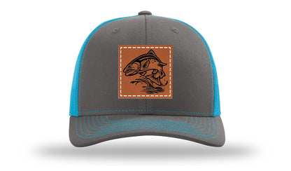 Salmom Jumping Leather Patch Richardson 112 Hat