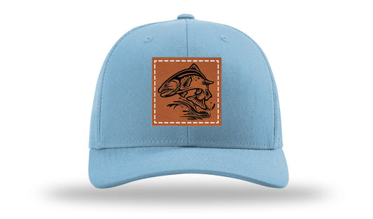 Salmom Jumping Leather Patch Richardson 112 Hat