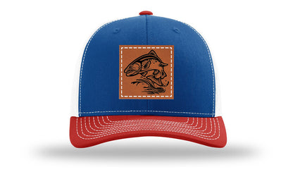 Salmom Jumping Leather Patch Richardson 112 Hat