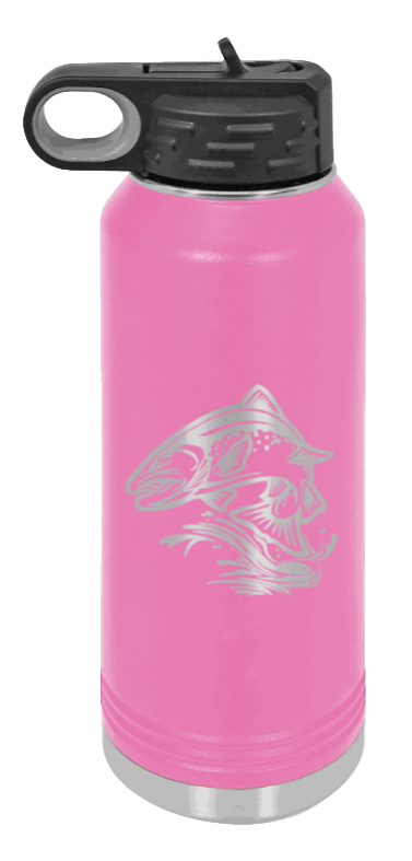 Salmon Jumping - 32oz Water Bottle- Pink