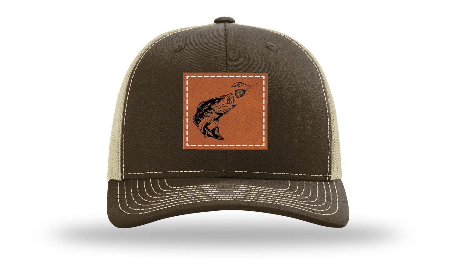 Bass Spinner Leather Patch Richardson 112 Hat