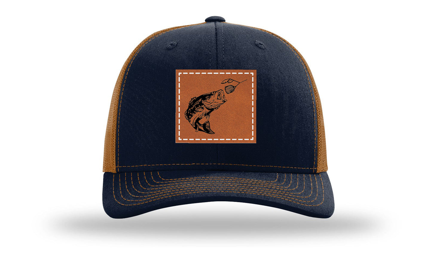 Bass Spinner Leather Patch Richardson 112 Hat