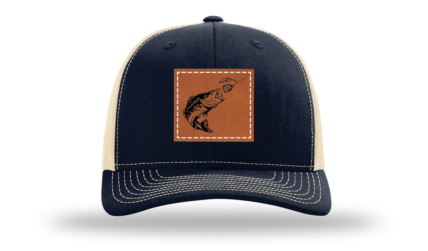 Bass Spinner Leather Patch Richardson 112 Hat