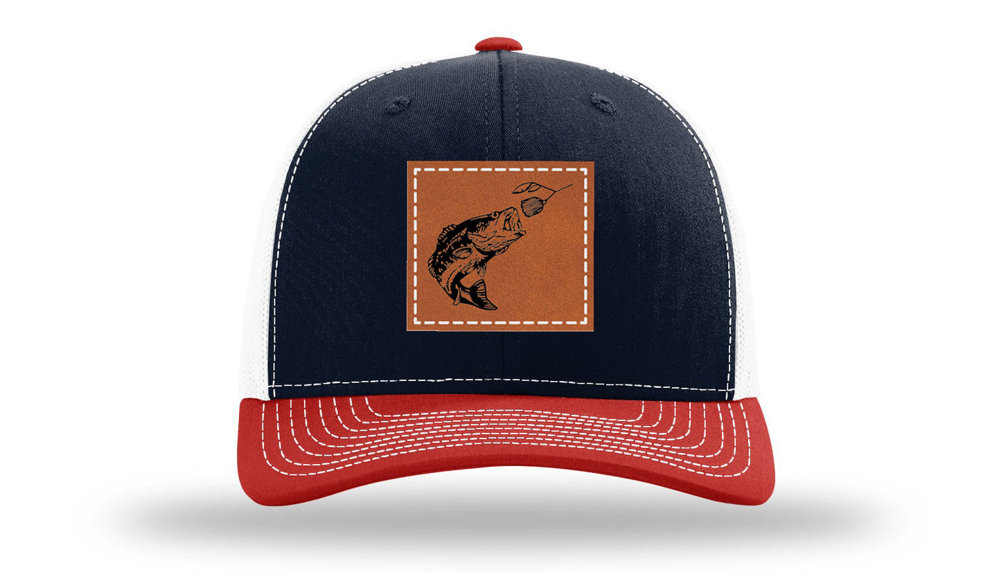 Bass Spinner Leather Patch Richardson 112 Hat