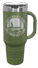 Load image into Gallery viewer, Can&#39;t Work Arms In A Cast 40oz Handle Mug Laser Engraved
