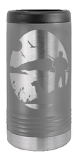 Load image into Gallery viewer, Hunter With Dog Laser Engraved Slim Can Insulated Koosie
