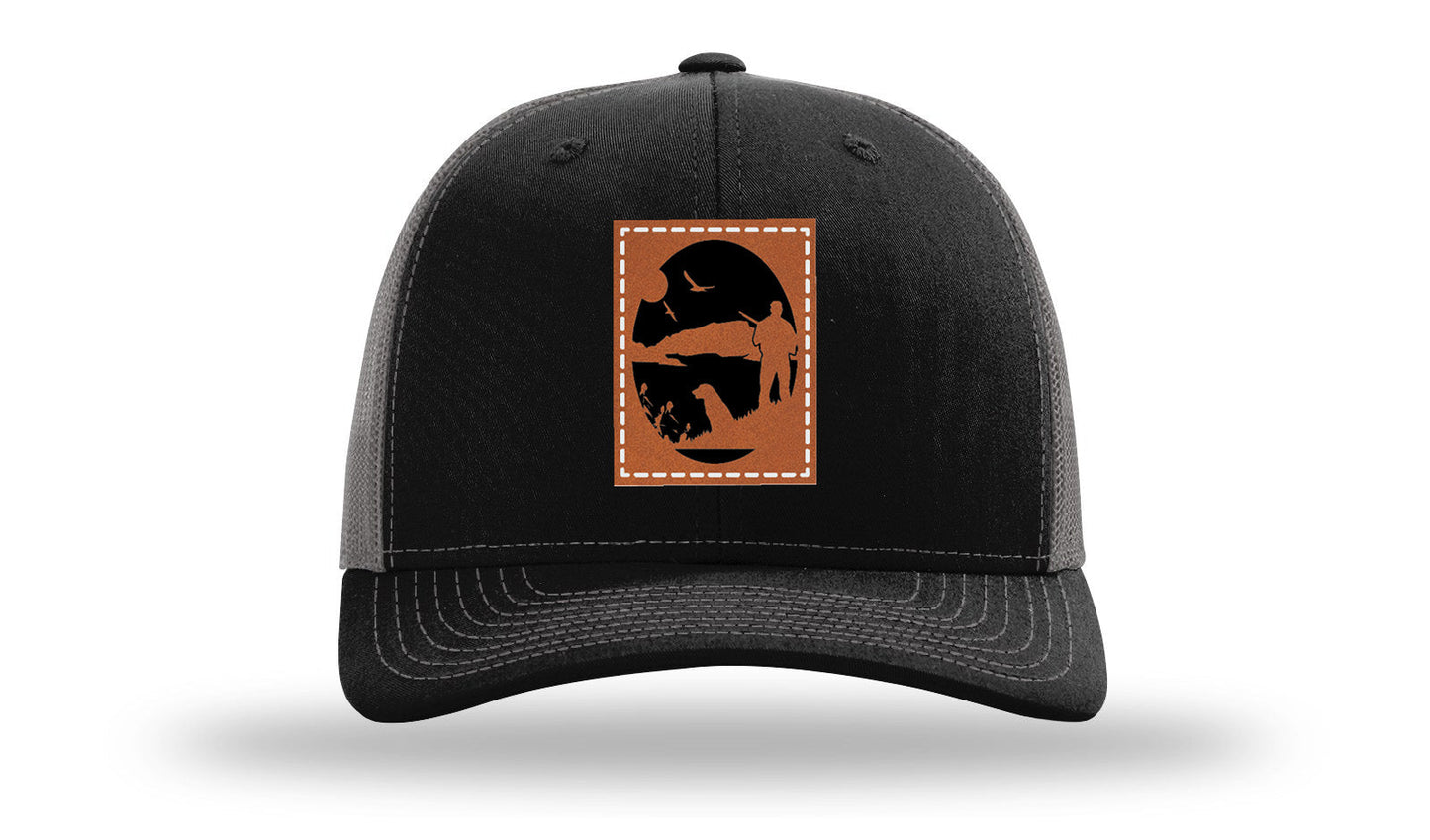 Hunter With Dog Leather Patch Richardson 112 Hat