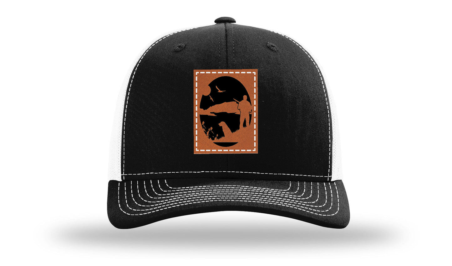 Hunter With Dog Leather Patch Richardson 112 Hat