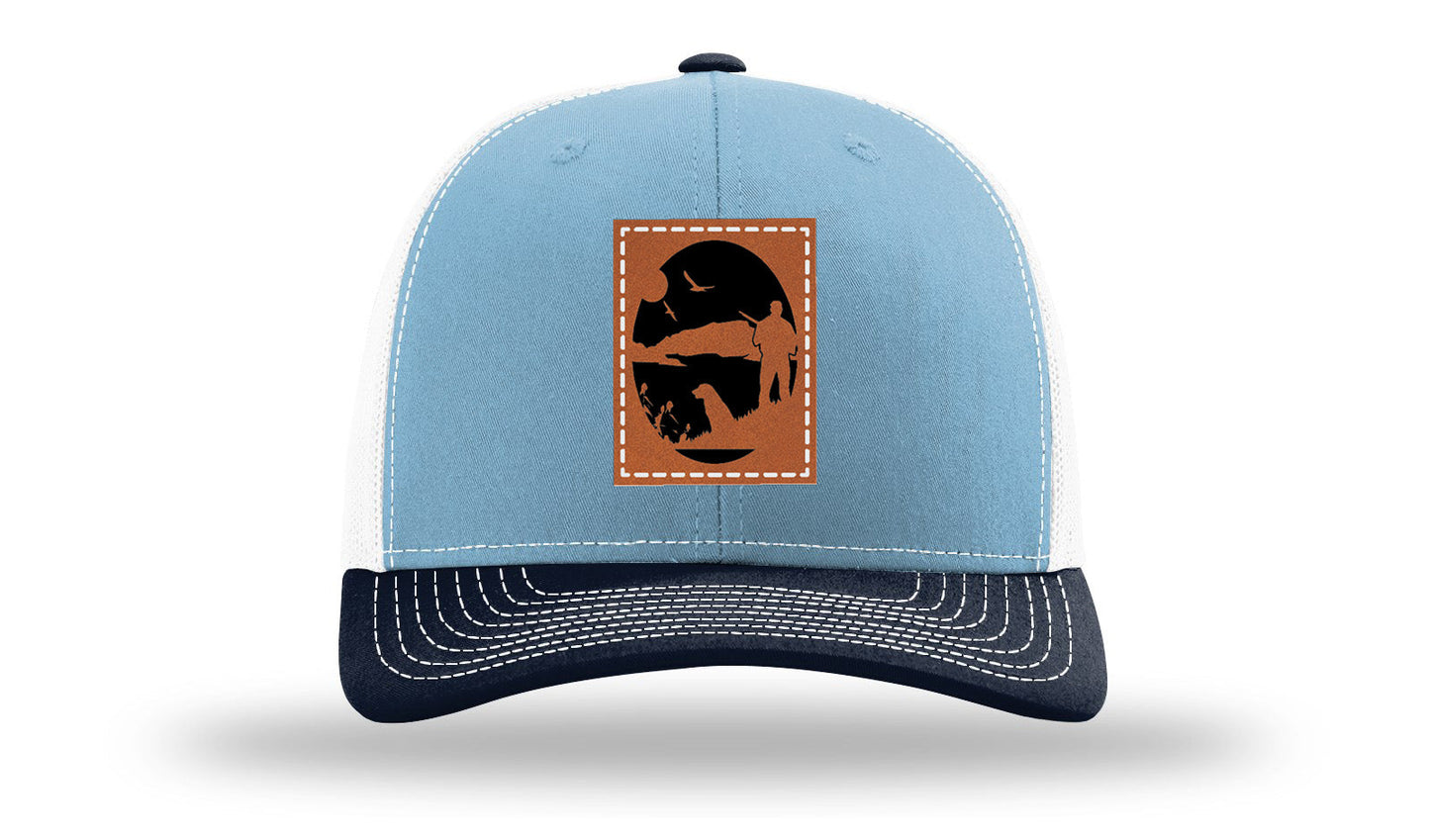 Hunter With Dog Leather Patch Richardson 112 Hat