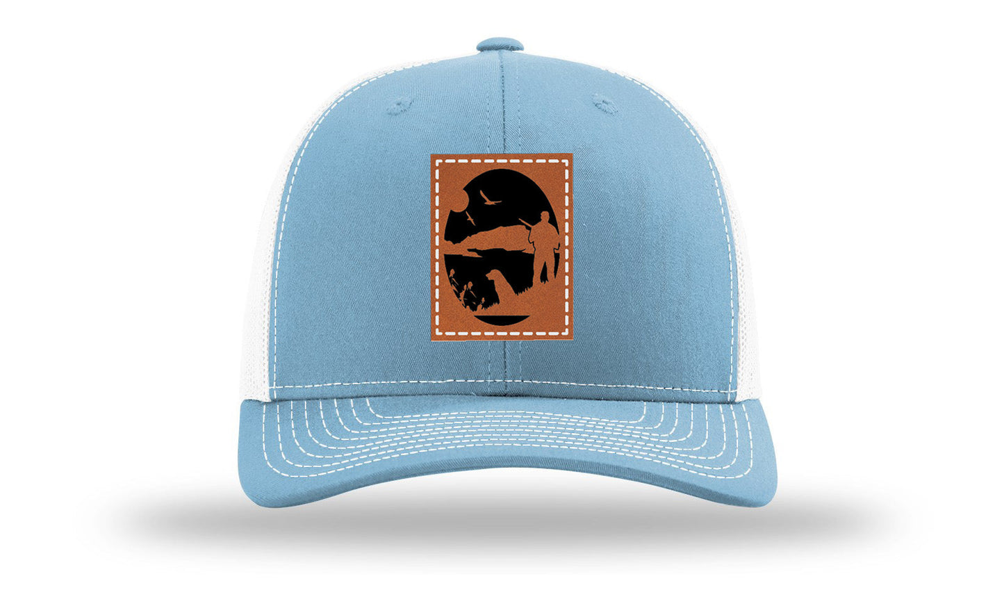 Hunter With Dog Leather Patch Richardson 112 Hat