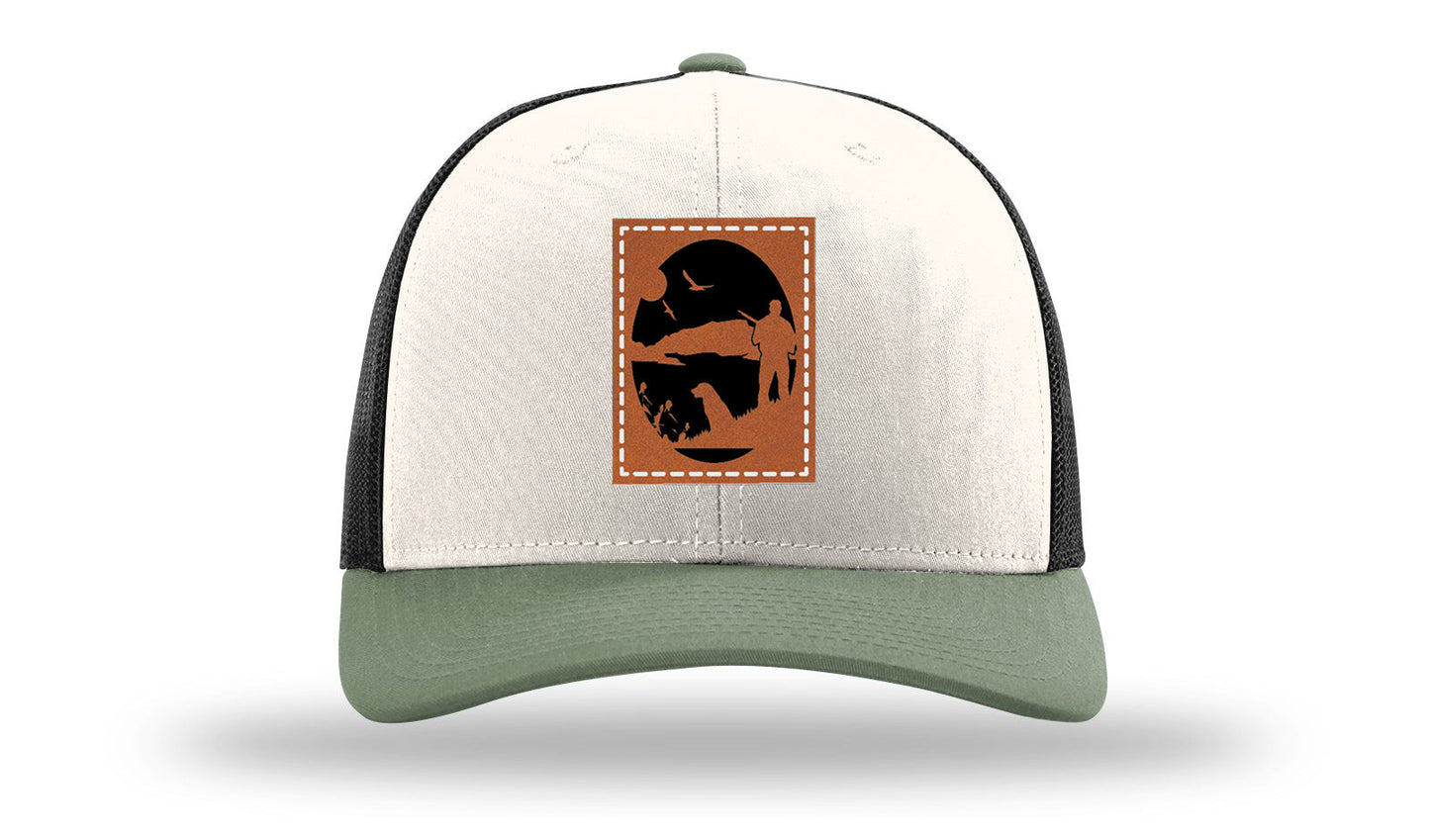 Hunter With Dog Leather Patch Richardson 112 Hat