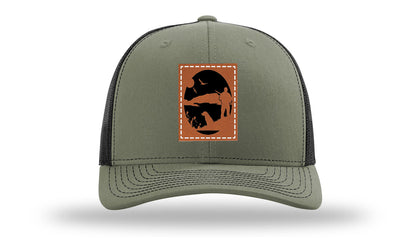 Hunter With Dog Leather Patch Richardson 112 Hat