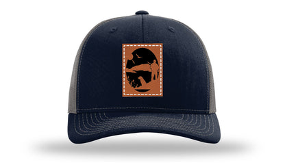 Hunter With Dog Leather Patch Richardson 112 Hat