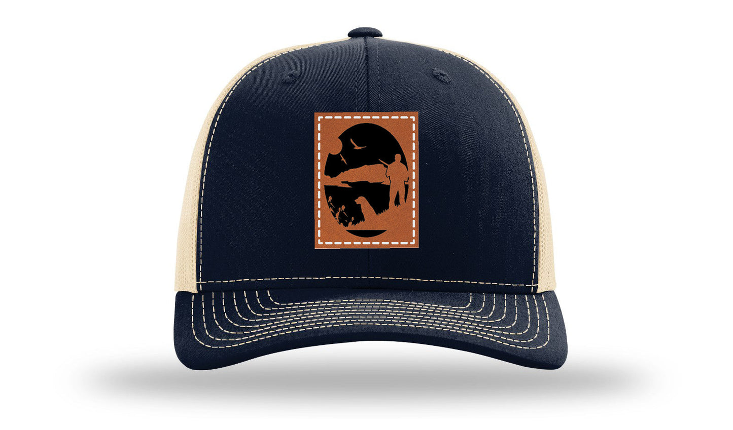 Hunter With Dog Leather Patch Richardson 112 Hat