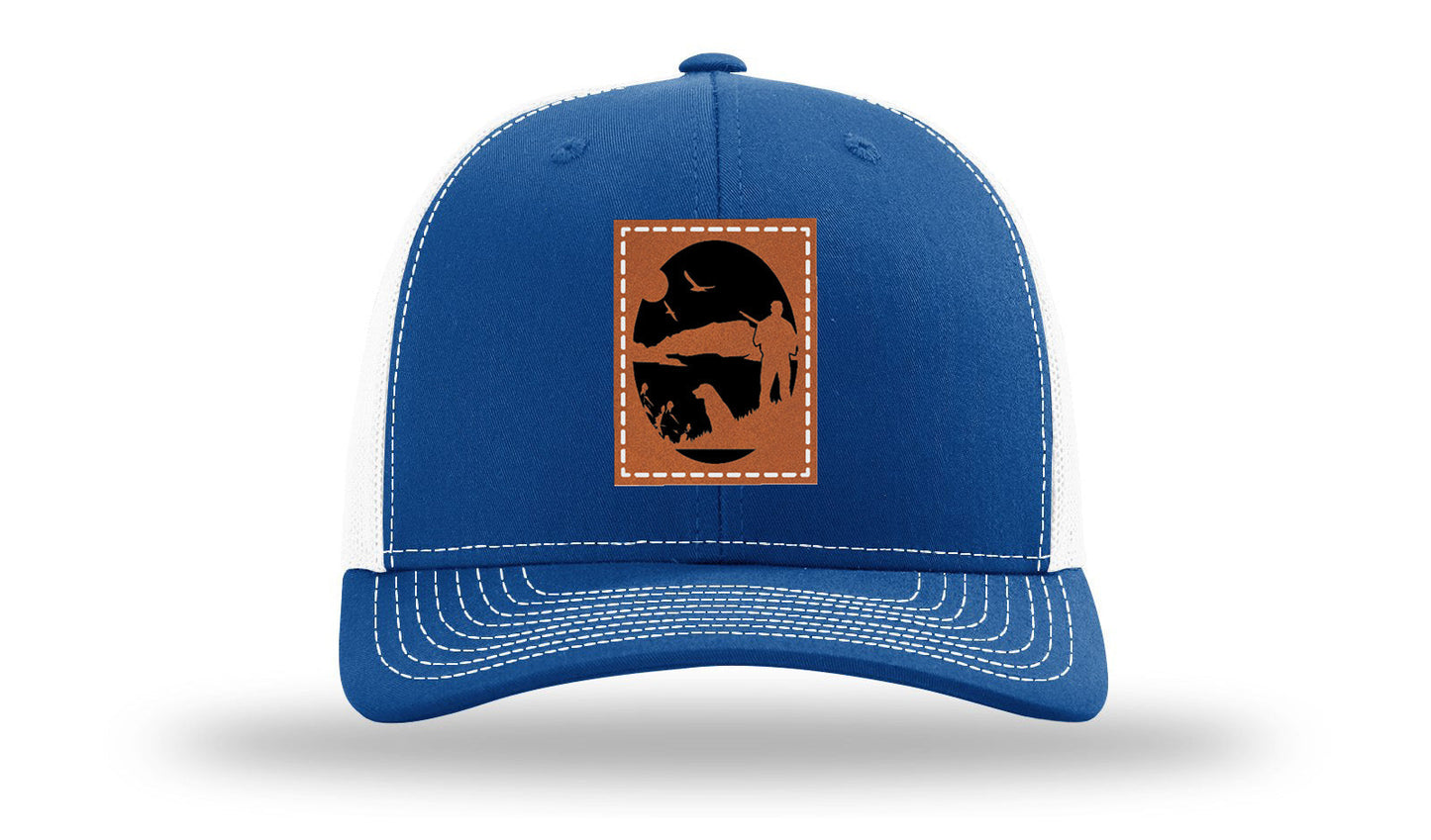 Hunter With Dog Leather Patch Richardson 112 Hat
