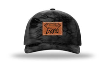 Load image into Gallery viewer, Super Papa Leather Patch Richardson 112PFP Camo Hat
