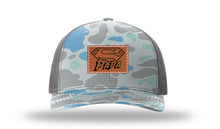 Load image into Gallery viewer, Super Papa Leather Patch Richardson 112PFP Camo Hat
