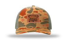 Load image into Gallery viewer, Super Papa Leather Patch Richardson 112PFP Camo Hat
