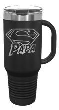 Load image into Gallery viewer, Super Papa 40oz Handle Mug Laser Engraved
