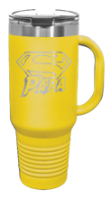 Load image into Gallery viewer, Super Papa 40oz Handle Mug Laser Engraved
