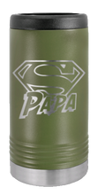 Load image into Gallery viewer, Super Papa Laser Engraved Slim Can Insulated Koosie
