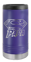 Load image into Gallery viewer, Super Papa Laser Engraved Slim Can Insulated Koosie
