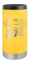 Load image into Gallery viewer, Super Papa Laser Engraved Slim Can Insulated Koosie
