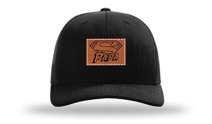 Super Papa Leather Patch Richardson 112 Hat