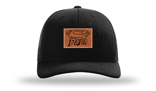 Super Papa Leather Patch Richardson 112 Hat