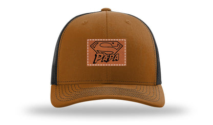 Super Papa Leather Patch Richardson 112 Hat