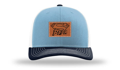 Super Papa Leather Patch Richardson 112 Hat