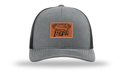 Super Papa Leather Patch Richardson 112 Hat
