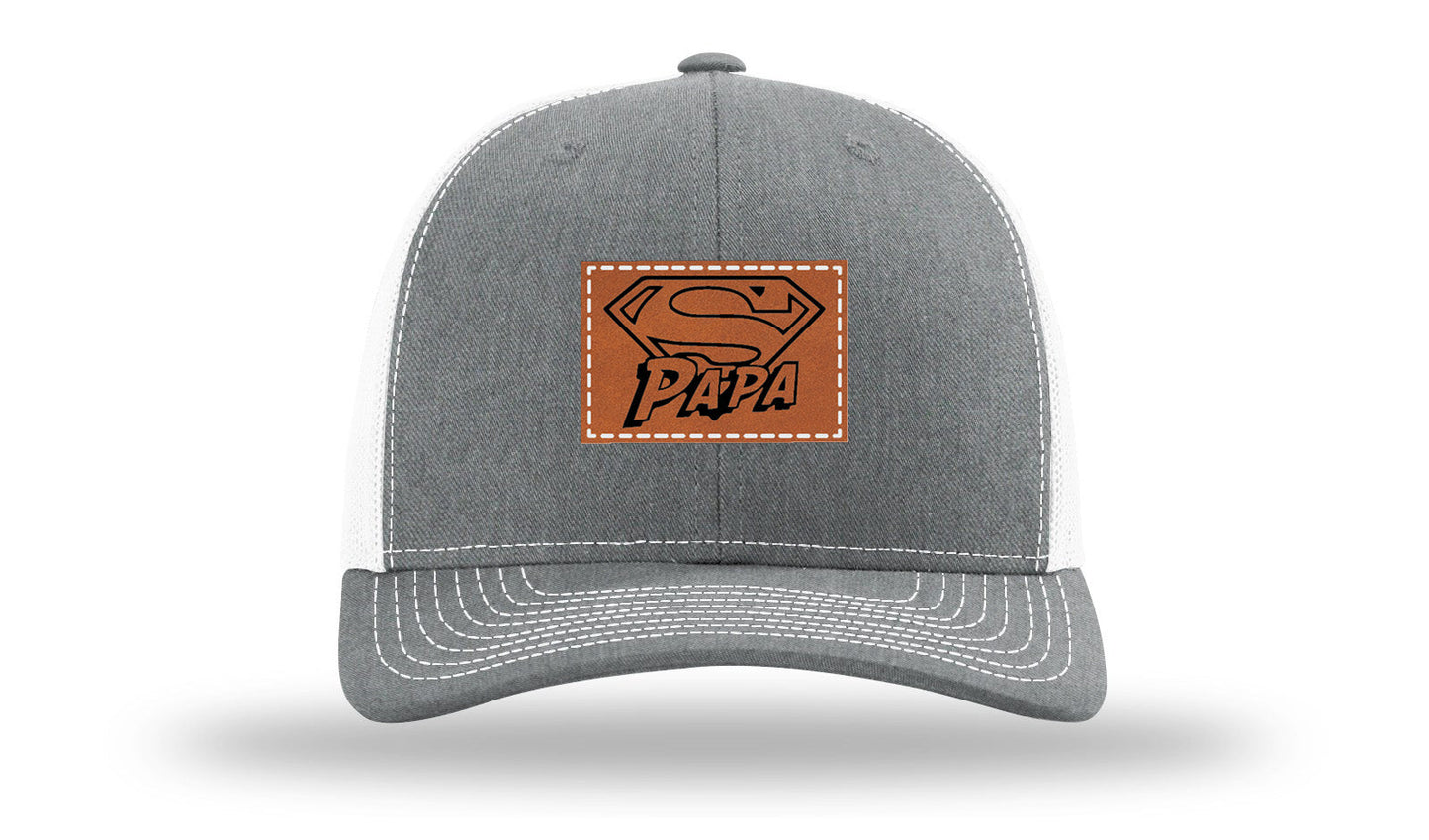 Super Papa Leather Patch Richardson 112 Hat